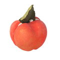 Apple Crumble. A red and shimmery gold, apple shaped, bubble bar. Split in two with a creamy filling and topped with a leaf.