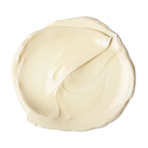 A swatch of cream coloured Biomic body cream.