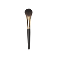 Cheek To Cheek Brush. A blusher brush, with tapered brown bristles and a gold and dark wooden handle.