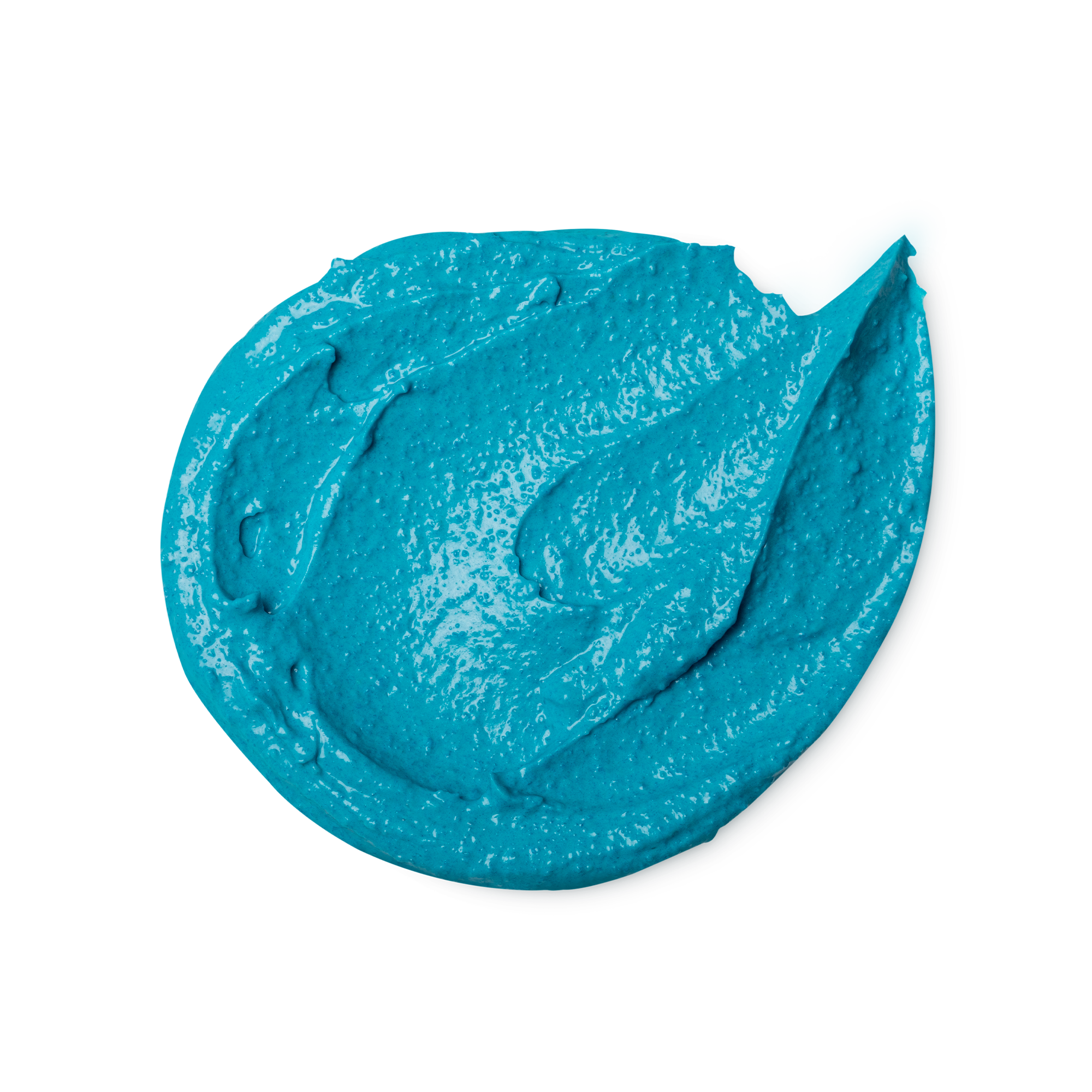 A swatch of finely textured, aqua blue coloured Don't Look At Me face mask.