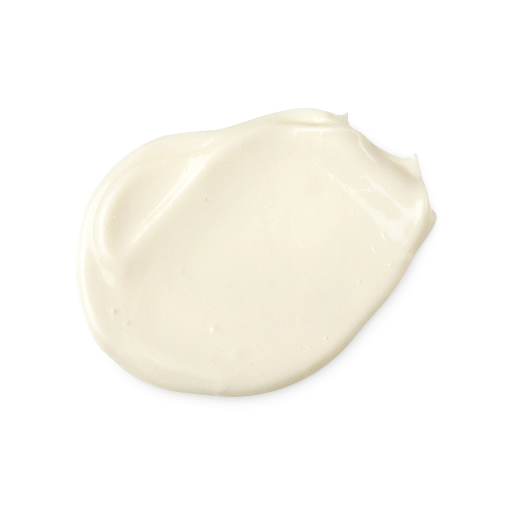 A swatch of smooth, light, cream coloured Gorgeous facial moisturiser.