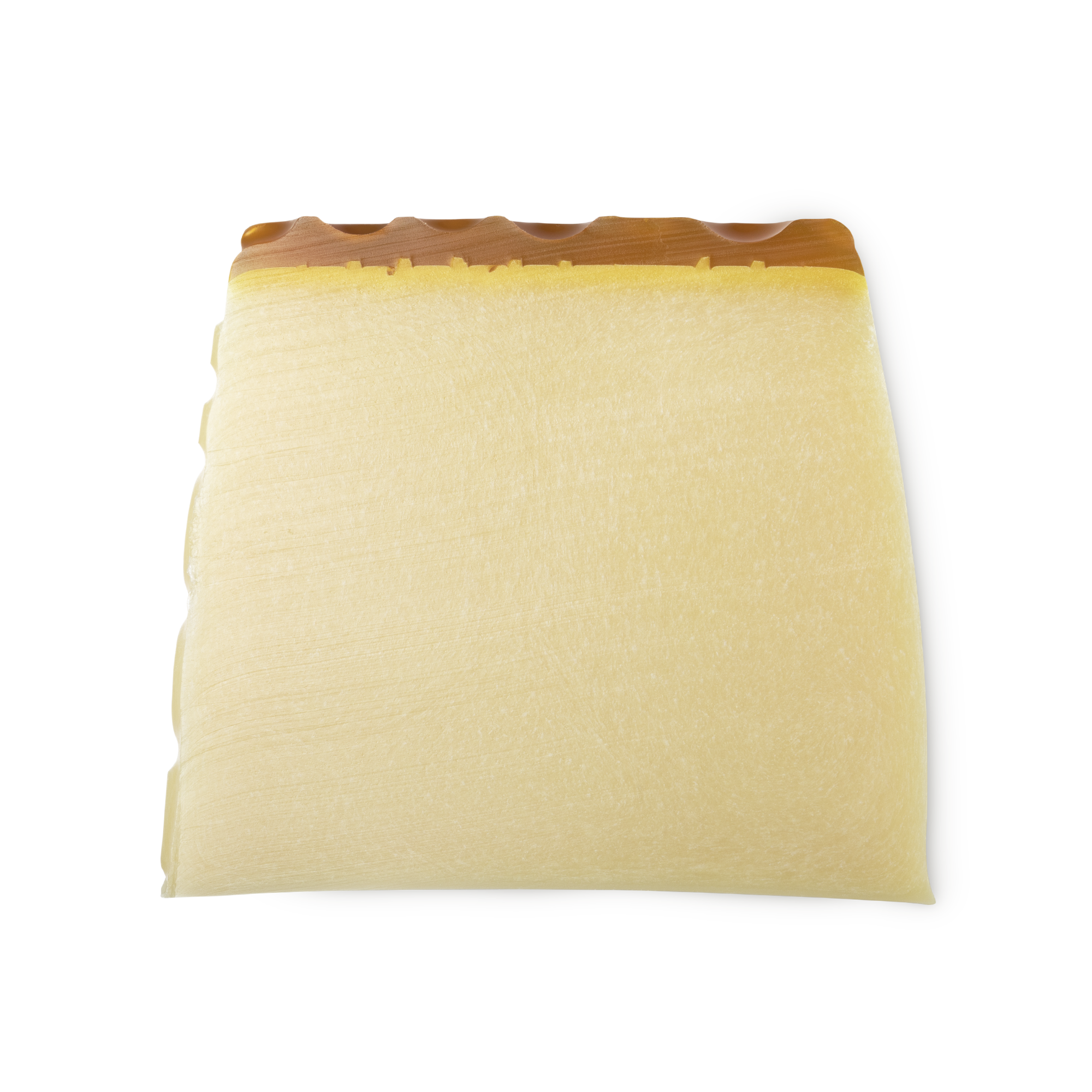 Honey I Washed the Kids. A buttery yellow, trapezium shaped soap, topped with rich golden honey, set in a honeycomb pattern.