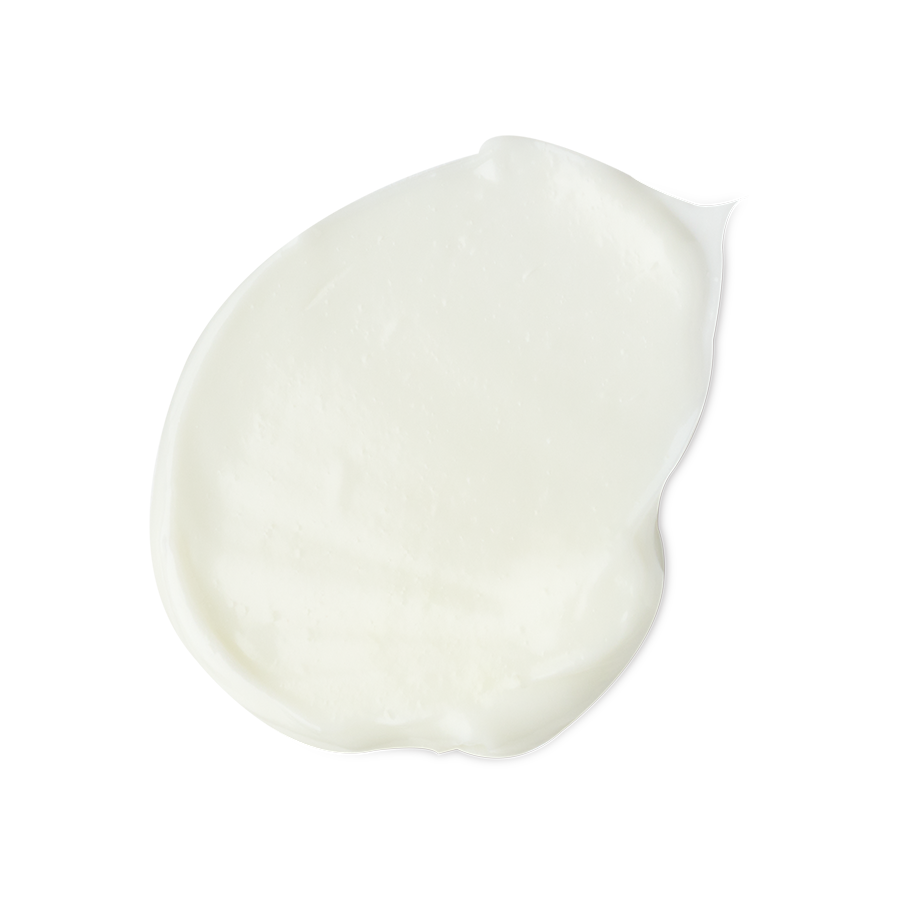 Pineapple. A neatly smudged watch of thick, creamy, ivory-white facial wash.