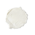 A swatch of very thick off-white coloured Renee's Shea Soufflé hair and scalp oil, in its cold, opaque, solid form.