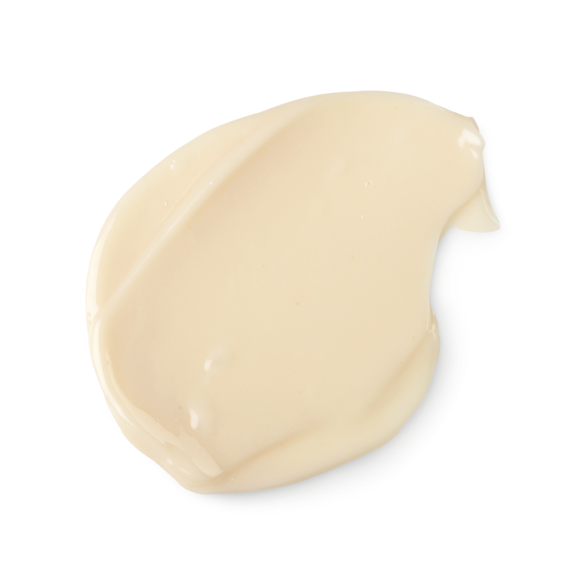 A swatch of thick, pinky-cream coloured Ro's Argan body conditioner.