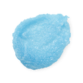 A swatch of bright, light blue, Rub Rub Rub body scrub, thick with sea salt.