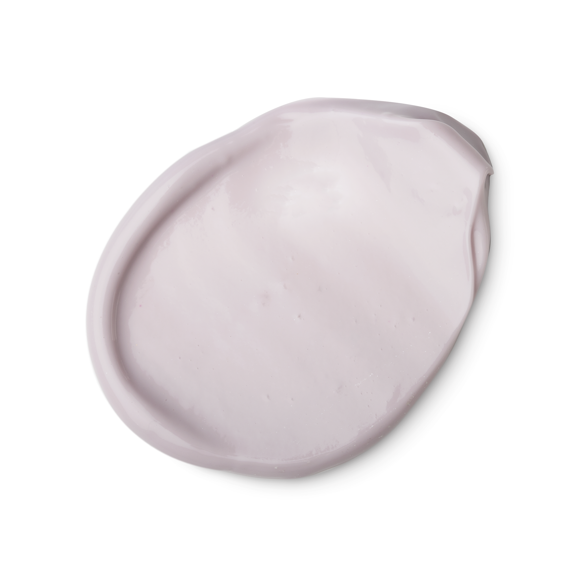 A swatch of creamy lilac coloured Sleepy body lotion.
