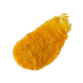 Sticky Dates. A neatly smeared swatch of thick, textured golden-yellow lip scrub with visible granulated sugar for exfoliation.