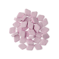 The Kiss. A small pile of about three dozen, pastel pink, chalky, rounded-diamond-shaped mouthwash tablets.