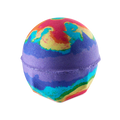 Thermal Waves. A classic bath bomb shape but with the visual effect of thermal imagery shown by swirling rainbow colours across the surface.
