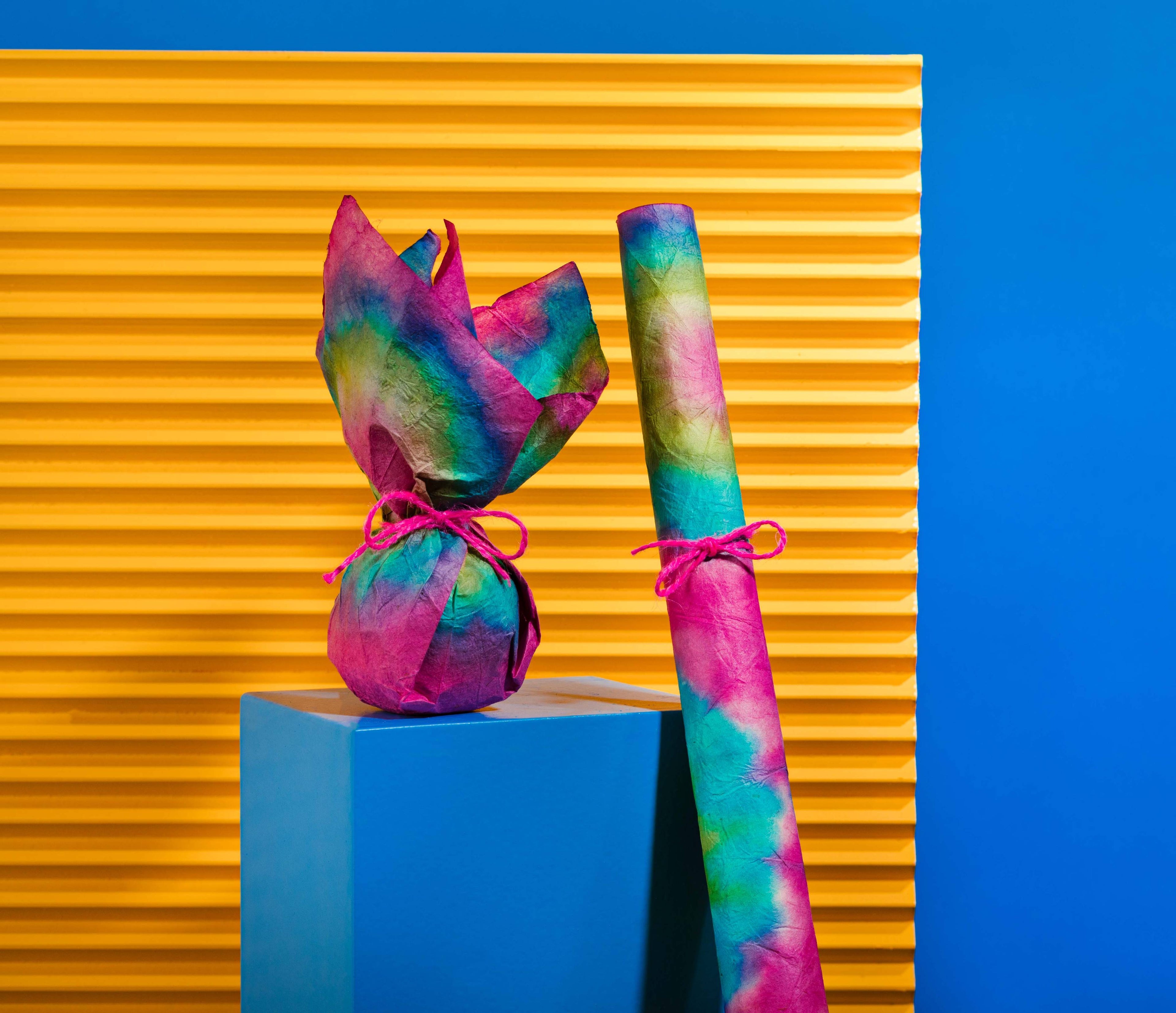 Pink Tie-Dye | Lokta Wrap